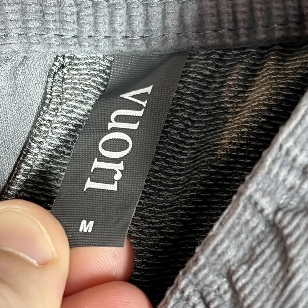 Vuori Pants Mens Medium Gray Chino Corduroy Relaxed Tapered Pleated